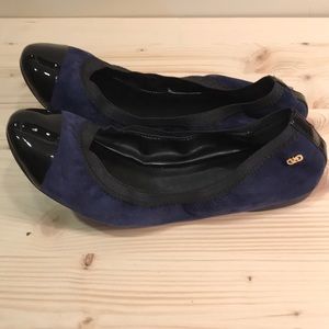 Cole Haan Blue Suede Spectator Flats